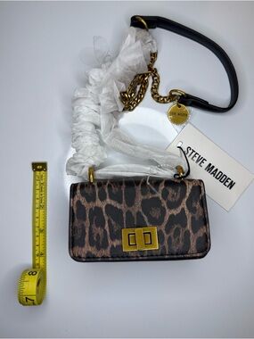 Steve Madden Leopard Print Crossbody Bag in Brown